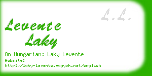 levente laky business card